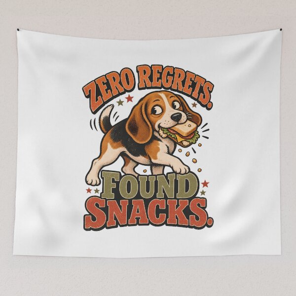 Item preview, Zero Regrets Found Snacks Funny Beagle Dog Shirt designed and sold by Tong4130.