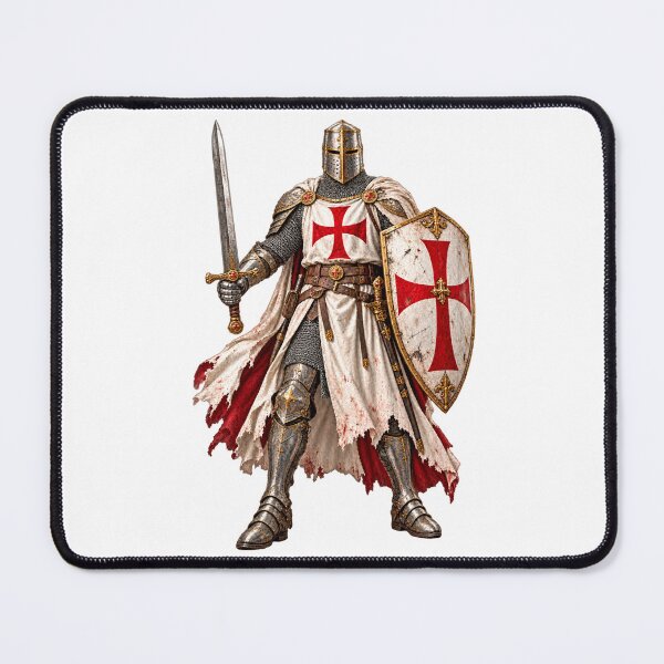 Item preview, Templar Knight – Medieval Warrior with Sword and Shield designed and sold by BlingandGifts.