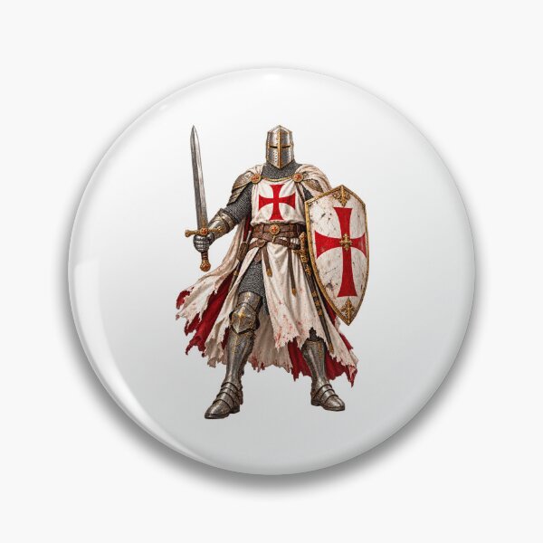 Item preview, Templar Knight – Medieval Warrior with Sword and Shield designed and sold by BlingandGifts.