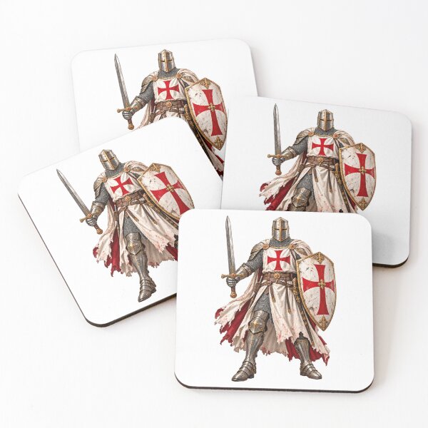 Item preview, Templar Knight – Medieval Warrior with Sword and Shield designed and sold by BlingandGifts.