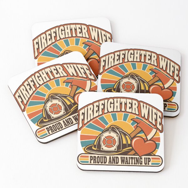 Item preview, Firefighter Wife Gift - Proud And Waiting Up designed and sold by RedRubyBubble.
