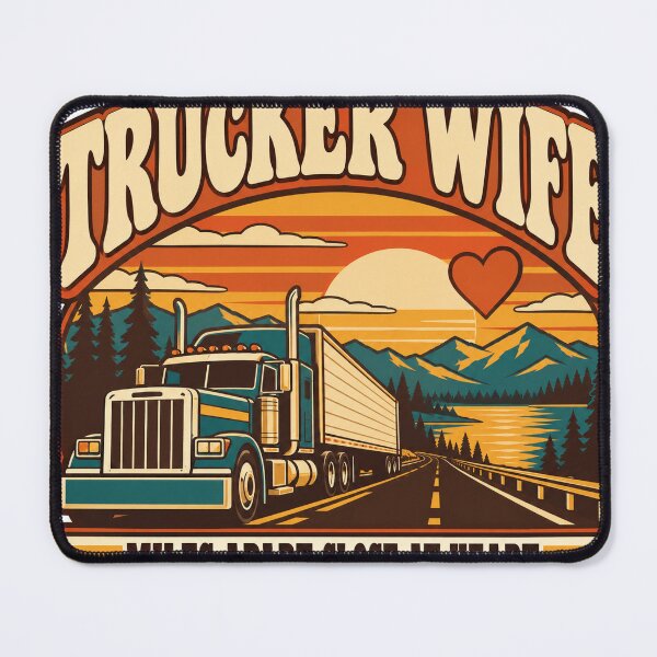 Item preview, Trucker Wife Gift - Miles Apart Close At Heart designed and sold by RedRubyBubble.