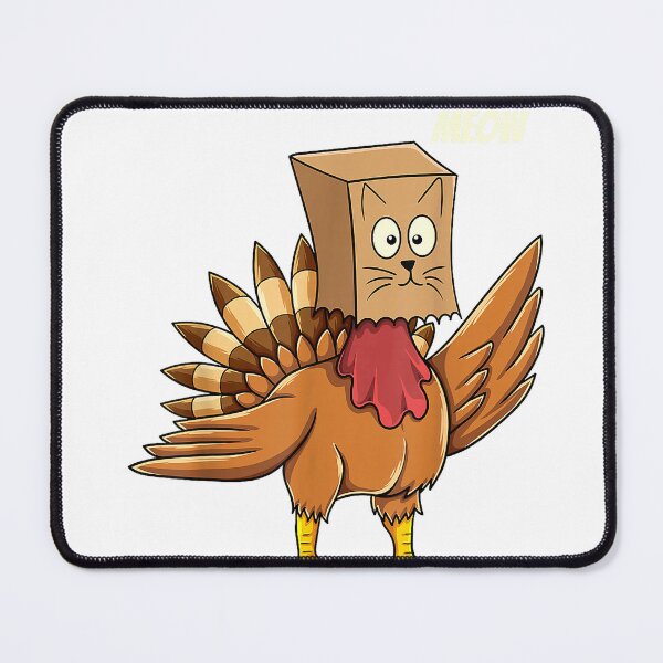 Item preview, Thanksgiving Turkey Cat Meow Funny Men Women Thanksgiving T-Shirt designed and sold by Djtahar15.
