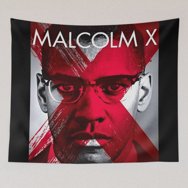 Aperçu de l'œuvre Affiche du film Malcolm X créée et vendue par Lucy Goosy Art.