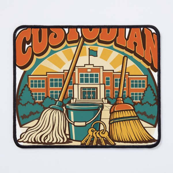 Item preview, Custodian Gift - Keeping School Spotless designed and sold by RedRubyBubble.