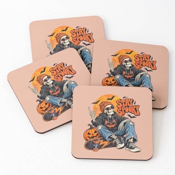 Item preview, Stay Spooky Skeleton Skater Halloween Retro designed and sold by Skyrocketz.