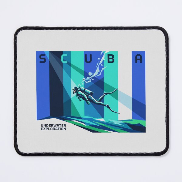 Item preview, Scuba Diving Underwater Exploration Geometric Ocean Diver Graphic designed and sold by KiwiRider.