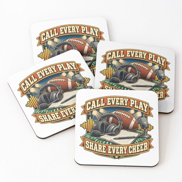 Item preview, Call Every Play Share Every Cheer Football Announcer Art designed and sold by CheerfulNest.