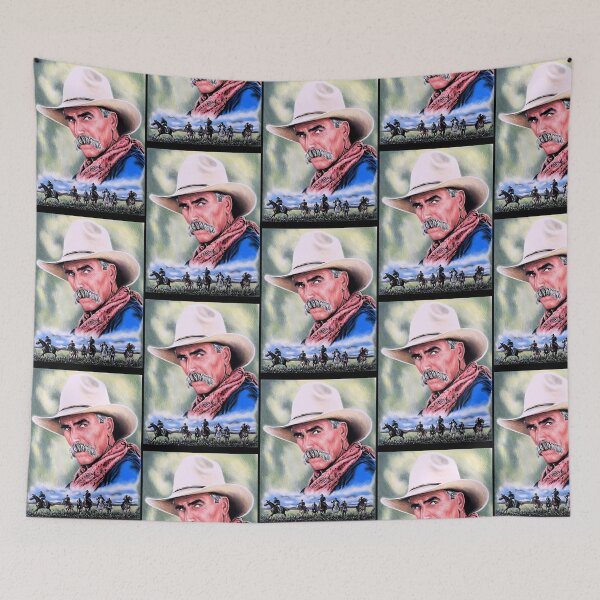 Item preview, Classic Wild West Cowboy Moustache Oil Painting designed and sold by Tanjlau7.