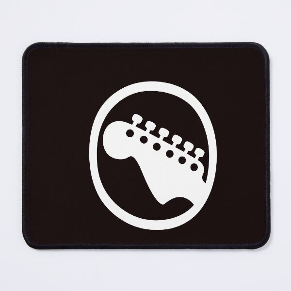 Item preview, White Guitar Headstock Circle Emblem Graphic designed and sold by Segasworks.
