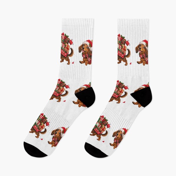 Item preview, Dachshund Christmas Gift Courier Cute Holiday Dog Design designed and sold by StyleLap.