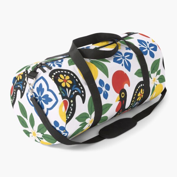 Item preview, Portuguese Rooster Barcelos Seamless Pattern | Galo de Barcelos Folk Art with Azulejo Tiles designed and sold by StickyGuys.