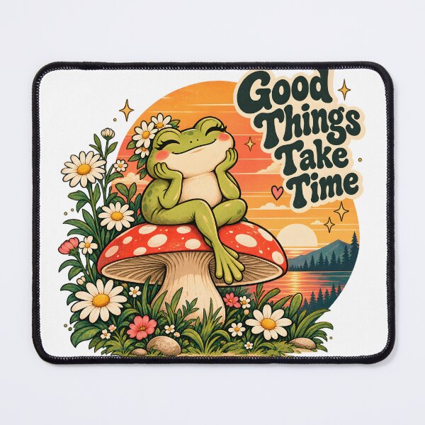 Item preview, Good Things Take Time Frog designed and sold by TinyWeird.