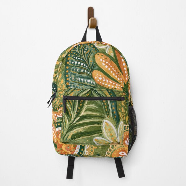 Item preview, Retro Orange Zen - Floral and Olive Green designed and sold by scicilysimonee.