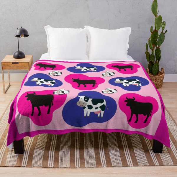 Item preview, Cows with a pink and blue print designed and sold by Azurart2.