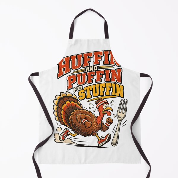 Item preview, Thanksgiving Running Turkey Huffin Puffin Stuffin Funny T-Shirt designed and sold by BlaqboyDesigns.