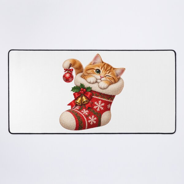 Item preview, Christmas Stocking Cat Cute Cozy Holiday Kitten Design designed and sold by StyleLap.