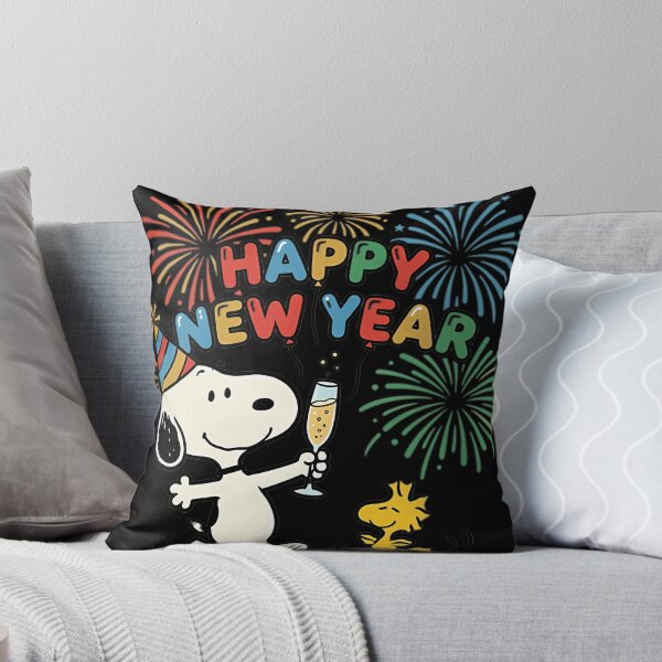 Item preview,  Happy New Yearcute Snoopy With Fireworks designed and sold by SABER-101.