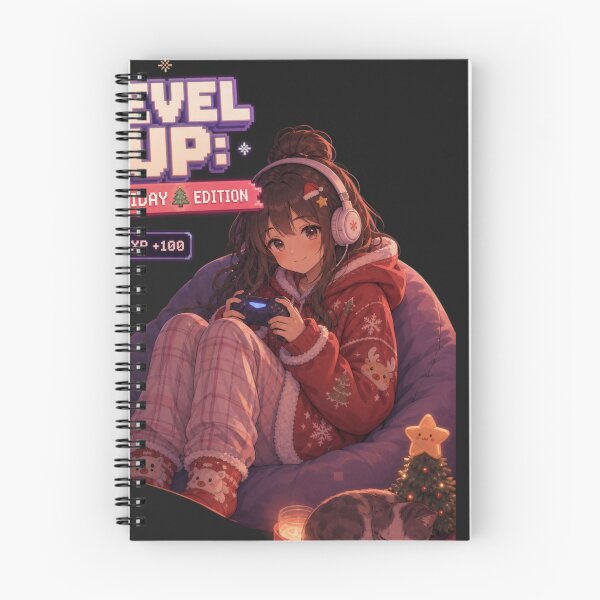 Item preview, Lofi Fi Anime Girl Christmas - Level Up designed and sold by AsotenDesigns.