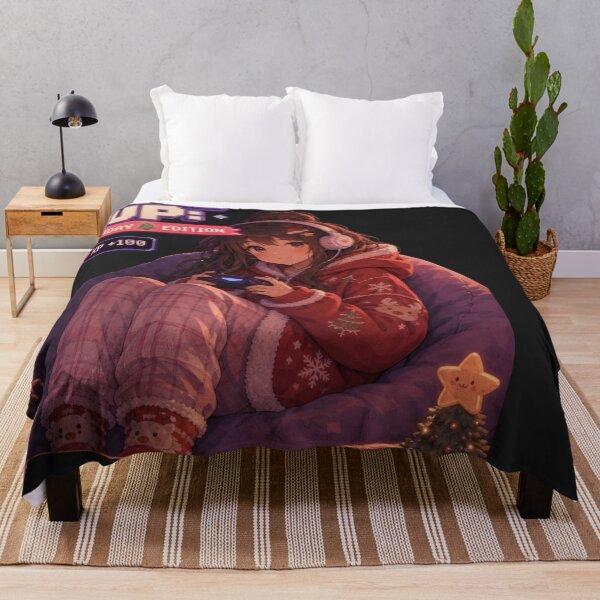 Item preview, Lofi Fi Anime Girl Christmas - Level Up designed and sold by AsotenDesigns.