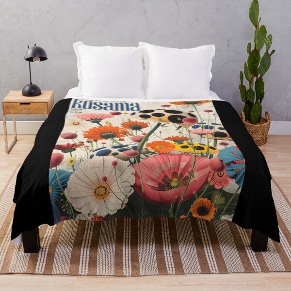 Item preview, Inspired by Yayoi Kusama Flower Mushroom Poster, Colorful Polka Dot Floral Art Print, Japanese Modern Wall Decor designed and sold by MorningJoco.