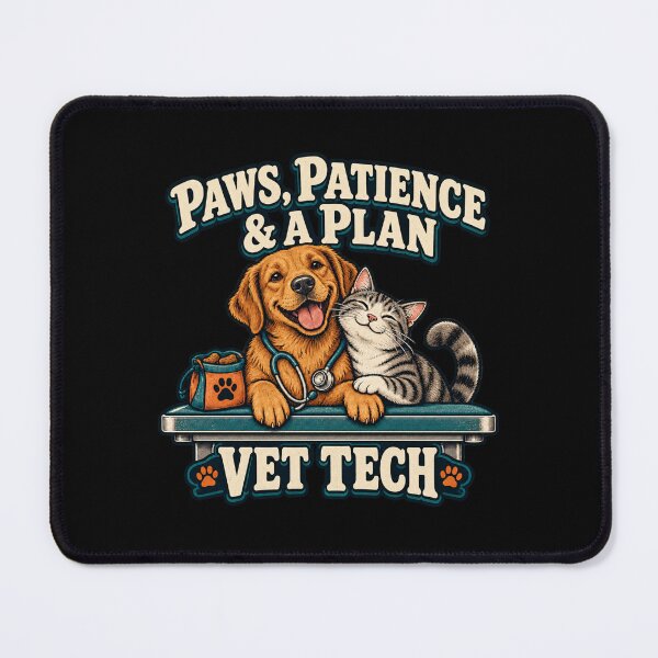 Item preview, Paws Patience and a Plan Vet Tech designed and sold by Numerous-Niches.