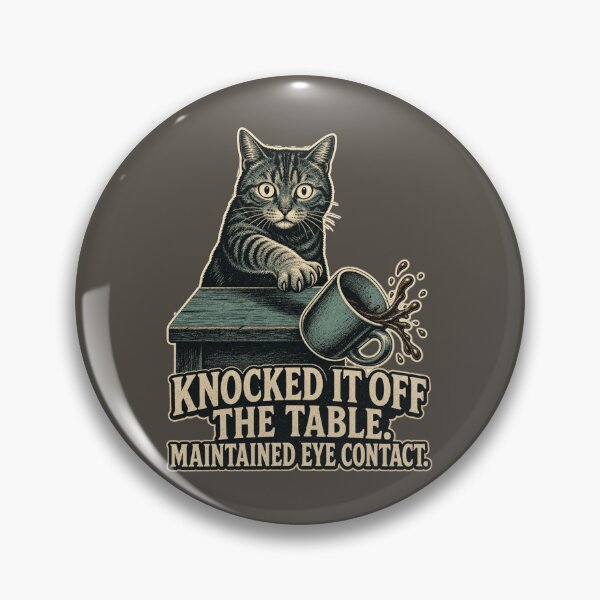 Item preview, Knocked It Off The Table Maintained Eye Contact Shirt, Funny Cat T-Shirt, Naughty Cat Humor Tee, Cat Lover Gift Shirt, Vintage Cat Graphic designed and sold by TshirtsLabs.