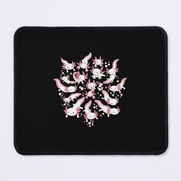 Item preview, Cute Axolotl Swarm Pink Kawaii Amphibian Pattern Design designed and sold by MiALopezArt.