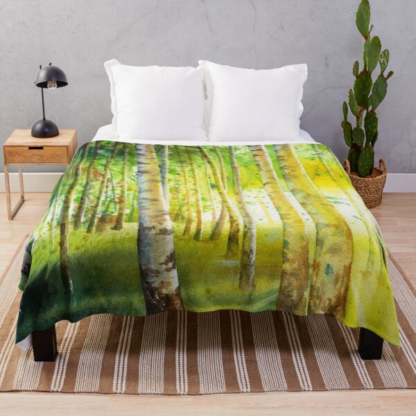 Item preview, Green Forest Watercolor Painting designed and sold by livianasgifts.