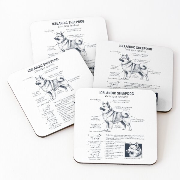 Item preview, Icelandic Sheepdog Scientific Anatomy Biology Dog Lover designed and sold by dian-rody-crest.