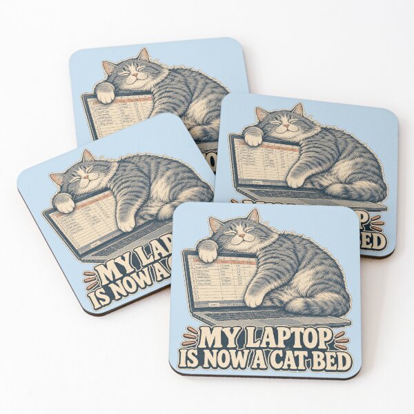 Item preview, My Laptop Is Now A Cat Bed Shirt, Funny Cat Owner T-Shirt, Work From Home Cat Humor Tee, Cat Mom Gift Shirt, Vintage Laptop Cat Graphic designed and sold by TshirtsLabs.