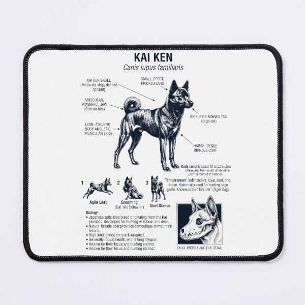 Item preview, Kai Ken Scientific Anatomy Biology Dog Lover designed and sold by dian-rody-crest.
