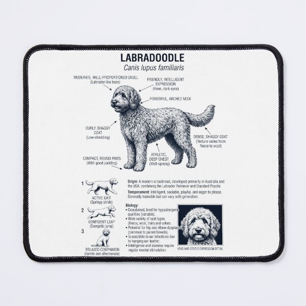 Item preview, Labradoodle Scientific Anatomy Biology Dog Lover designed and sold by dian-rody-crest.