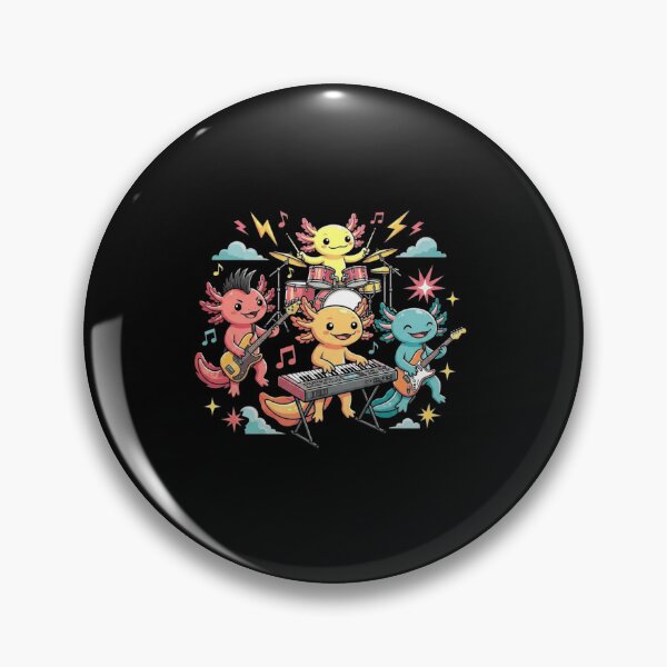 Item preview, Axolotl Rock Band Cute Musical Amphibian Group Design designed and sold by MiALopezArt.