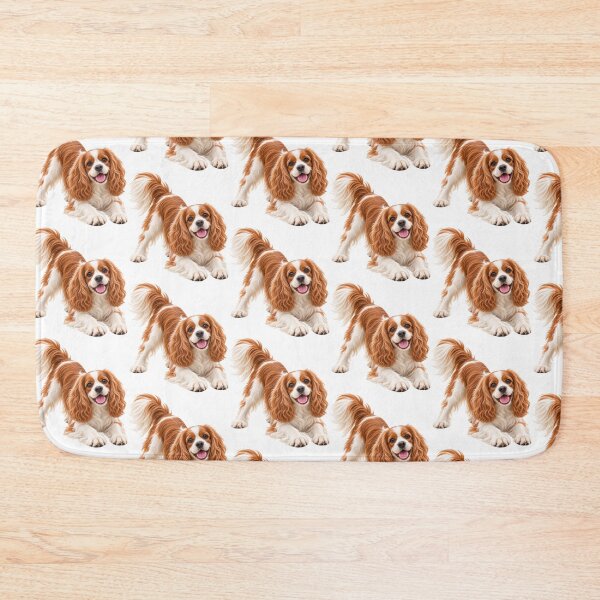 Artikelvorschau, King Charles Cavalier Spaniel Dog Blenheim spielt entworfen und verkauft von BackgroundND.