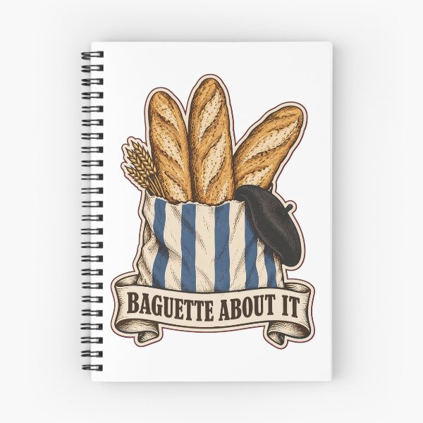 Aperçu de l'œuvre Baguette Pun Baguette About It | Jeu de mots amusant sur le pain français et la boulangerie créée et vendue par StickyGuys.