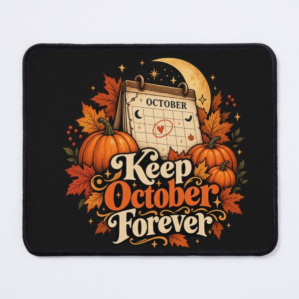 Item preview, Keep October Forever Vintage Halloween Pumpkin Calendar Autumn Design designed and sold by Sanika arts .