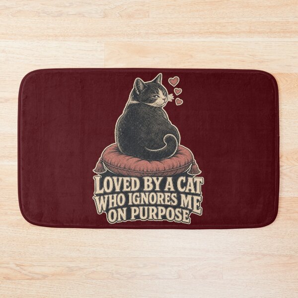 Item preview, Loved By A Cat Who Ignores Me On Purpose Shirt, Funny Cat Owner T-Shirt, Aloof Cat Humor Tee, Cat Mom Gift Shirt, Vintage Cat Graphic designed and sold by TshirtsLabs.