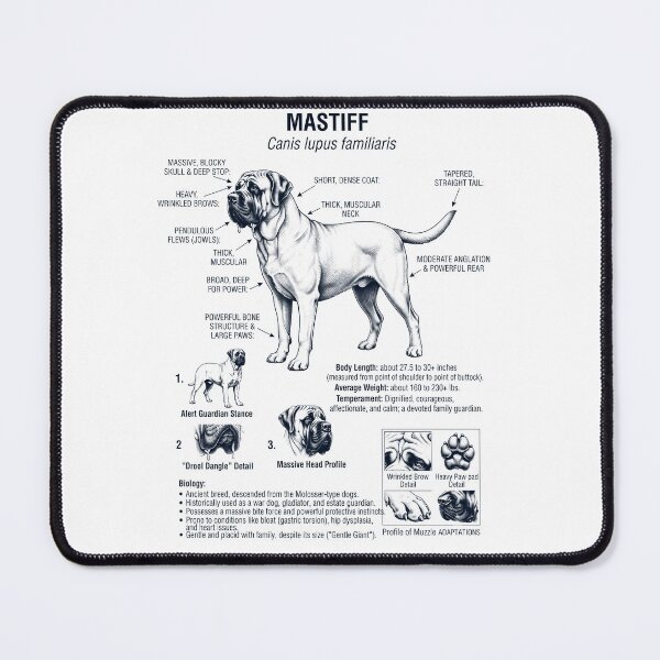 Artikelvorschau, Mastiff – Wissenschaftliche Anatomie, Biologie, Hundeliebhaber entworfen und verkauft von dian-rody-crest.