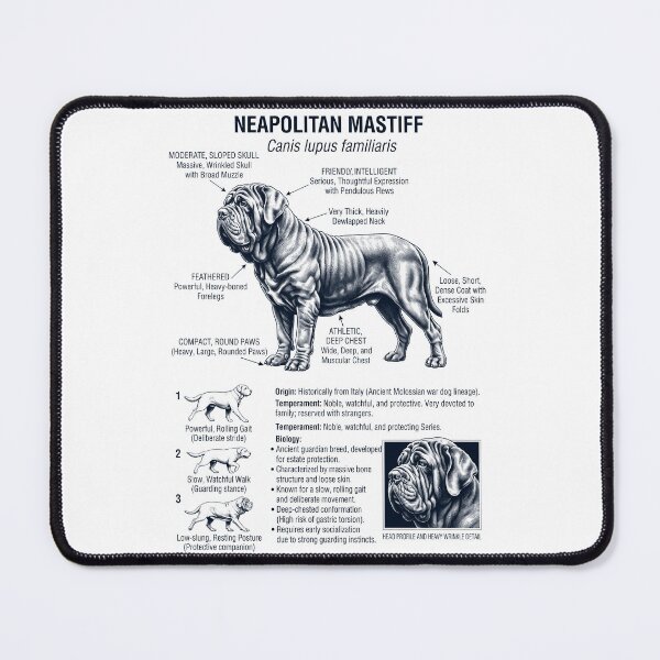 Item preview, Neapolitan Mastiff Scientific Anatomy Biology Dog Lover designed and sold by dian-rody-crest.