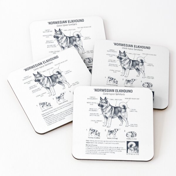Item preview, Norwegian Elkhound Scientific Anatomy Biology Dog Lover designed and sold by dian-rody-crest.