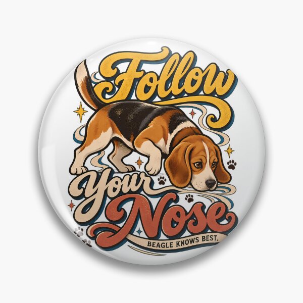 Item preview, Follow Your Nose Retro Beagle Script Design designed and sold by Tong4130.