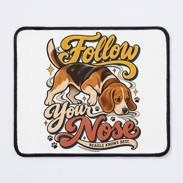 Item preview, Follow Your Nose Retro Beagle Script Design designed and sold by Tong4130.