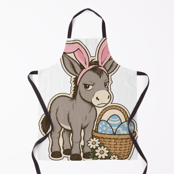 Item preview, Easter Donkey Sticker | Funny Donkey Wearing Bunny Ears with Egg Basket Die Cut designed and sold by StickyGuys.