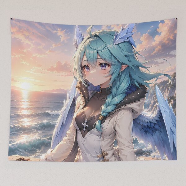 Item preview, Shefi Princess Connect Ocean Sunset Winged Serenity designed and sold by SolenneAzur.