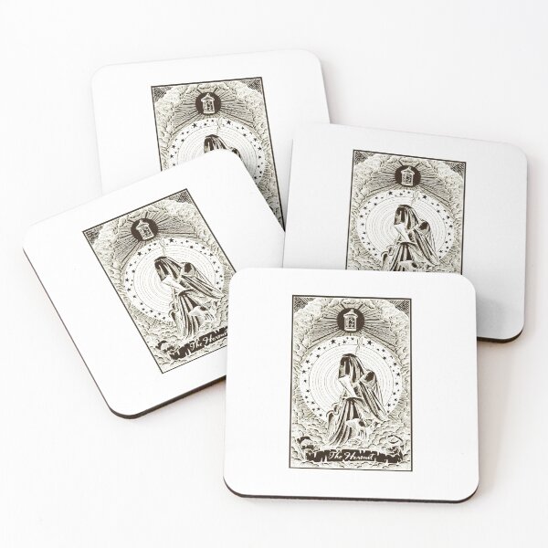 Item preview, Mystical The Hermit Tarot Card Line Art designed and sold by RaniSarkar12.