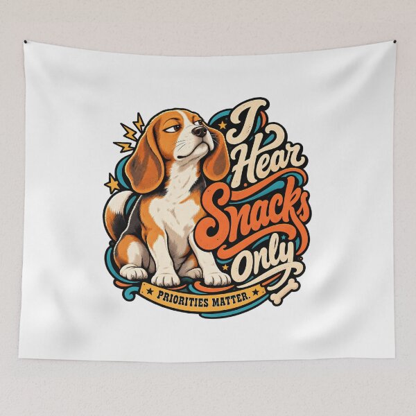 Item preview, I Hear Snacks Only Beagle Script Tee designed and sold by Tong4130.