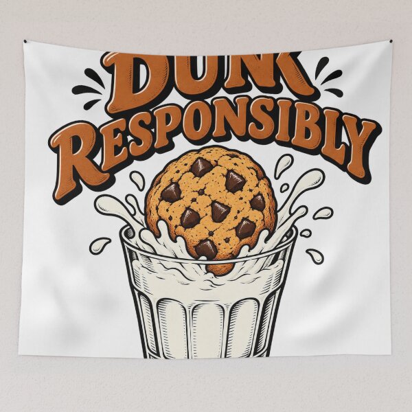 Item preview, Dunk Responsibly – Funny Cookie and Milk designed and sold by REZA1212.