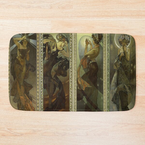 Item preview, Art Nouveau Wall Art, Lune et Etoiles by Alphonse Mucha, Vintage Celestial Print designed and sold by RickE.