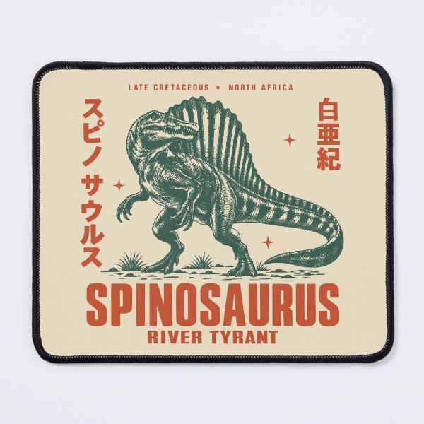 Item preview, Spinosaurus River Tyrant Vintage Paleontology Poster designed and sold by Eh Plus Designs.